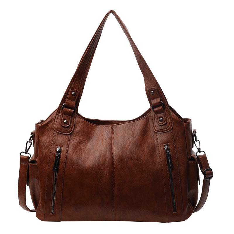 Fiorelle Women's Large-Capacity Vintage Tote Bag: Versatile High-End Shoulder and Handbag, Suitable for Crossbody Wear