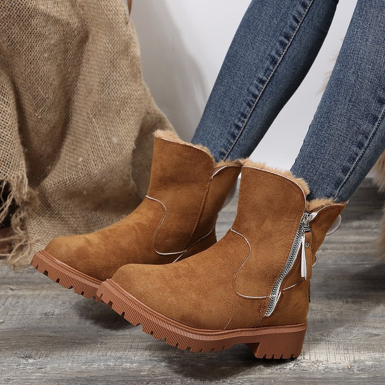 Fiorelle Women's Snowdrop Boots - Plush Lined Side Zip Ankle Boots (US 4-10.5)