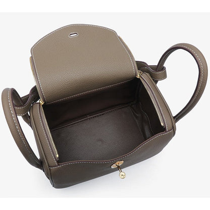 Fiorelle Women's Orsay Pebbled Bucket — Artisan-Stitched Top-Grain Leather Tote with Convertible Carry & Structured Silhouette