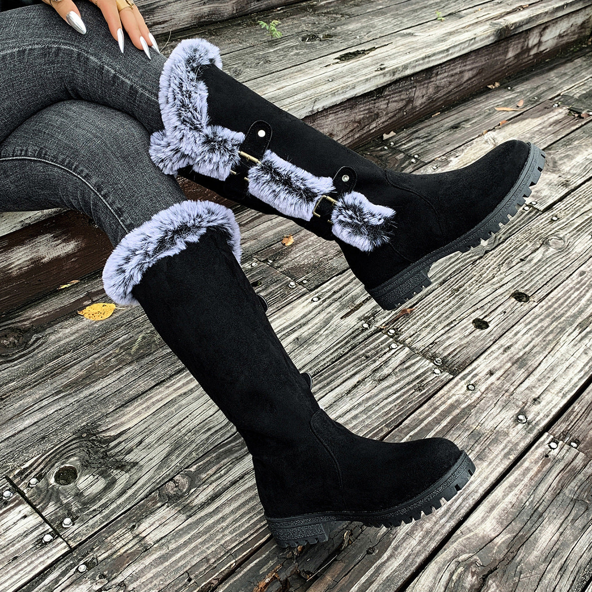 Fiorelle Women's WinterHug Mid-Boots - Plush Lined Suede Snow Boots (US 5-10.5)
