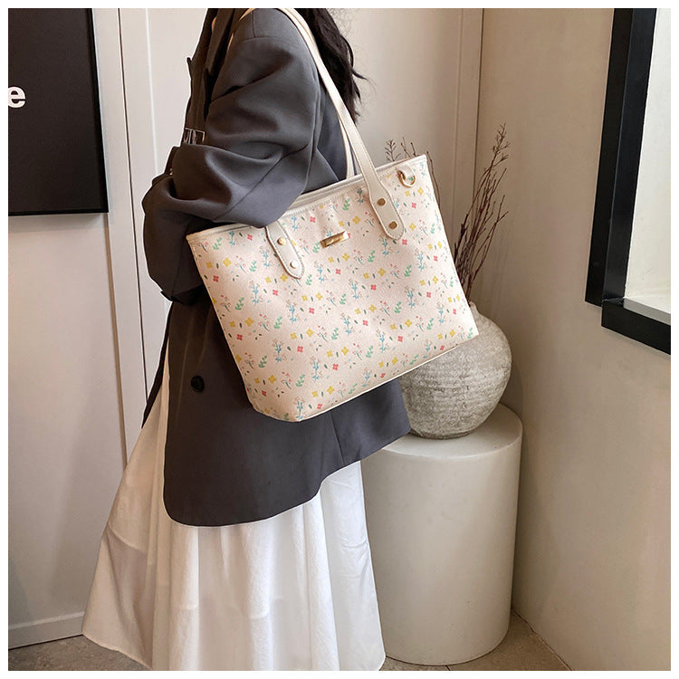 Fiorelle Women‘s Large Capacity Floral Tote Bag | Fashionable & Versatile Daily Commuter Shoulder Bag