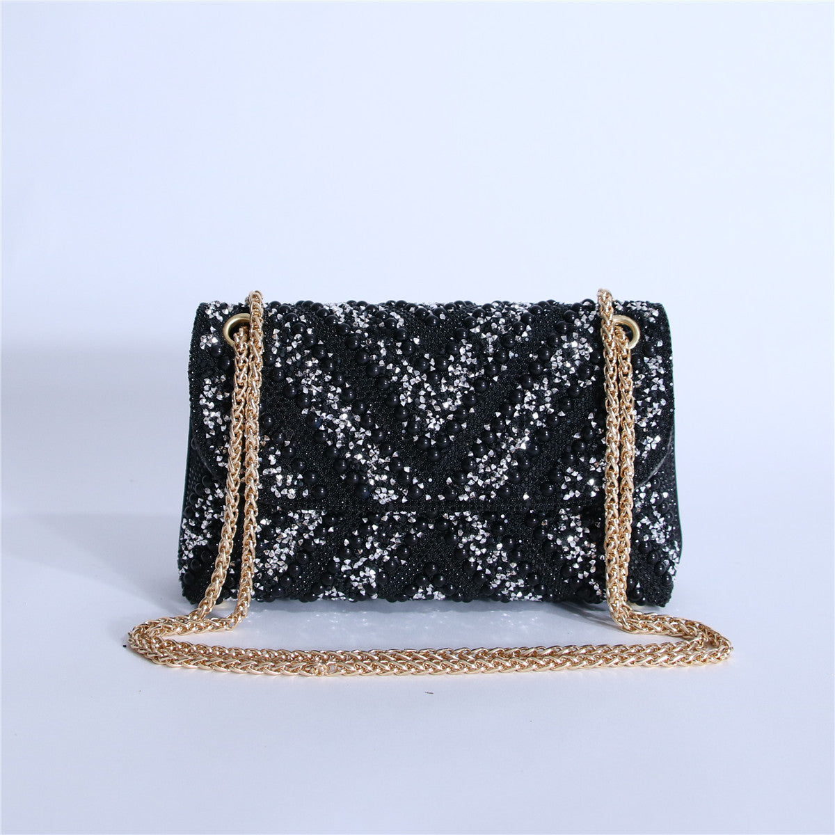 Fiorelle Women's Moonrise Pearl Clutch - Convertible Chain Evening Bag for Galas & Soirées