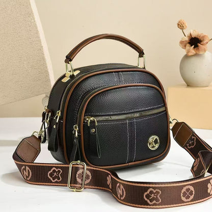 Fiorelle Women's Multi-Zip Compact Satchel — Premium Convertible Shoulder & Crossbody Bag with Curated Organization & Elevated Everyday Style