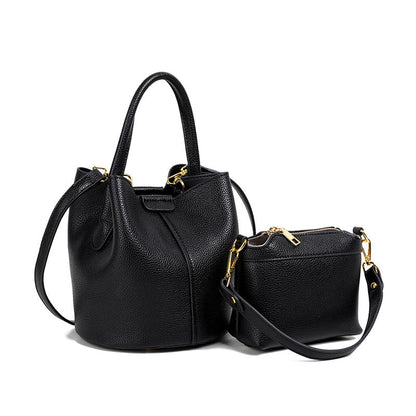 Fiorelle Women’s Regent Plaid Bucket Satchel — Heritage Check Full-Grain Leather Convertible with Detachable Pouch & Effortless Transition Carry