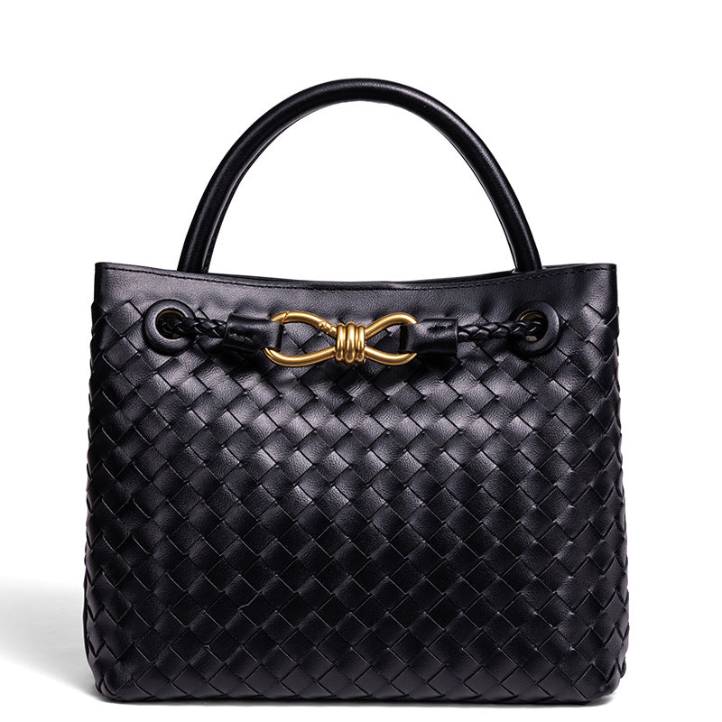 Fiorelle Women's Artisan Weave Tote - Expandable Crossbody with Butterfly Motif & Structured Silhouette