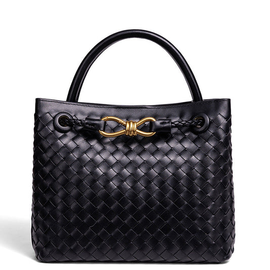 Fiorelle Women's Artisan Weave Tote - Expandable Crossbody with Butterfly Motif & Structured Silhouette