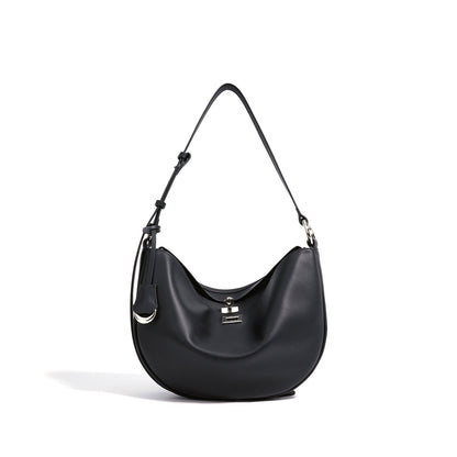 Fiorelle Women's Hush Rider Bucket — Genuine Leather Saddle Bag with Signature Lock Fastening & Convertible Shoulder Strap