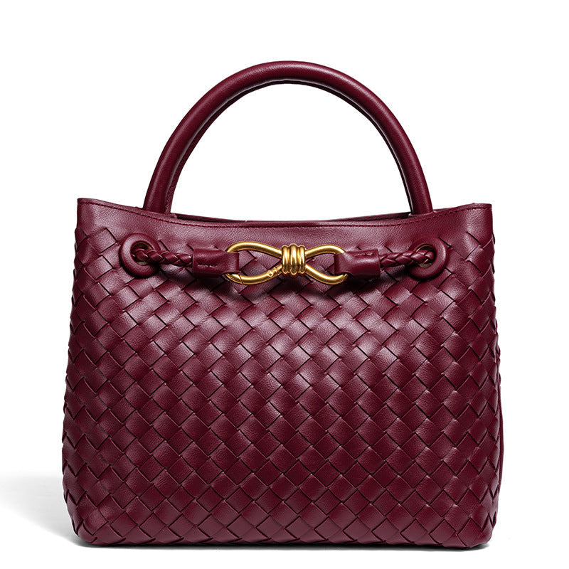 Fiorelle Women's Artisan Weave Tote - Expandable Crossbody with Butterfly Motif & Structured Silhouette