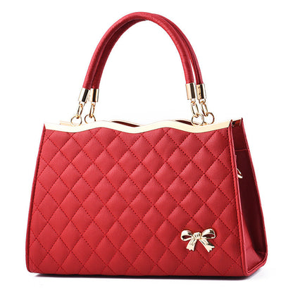 Fiorelle Women's Quilted Bow-Accent Structured Tote Bag – Oversized Shoulder & Crossbody Handbag for Women, Timeless Elegance