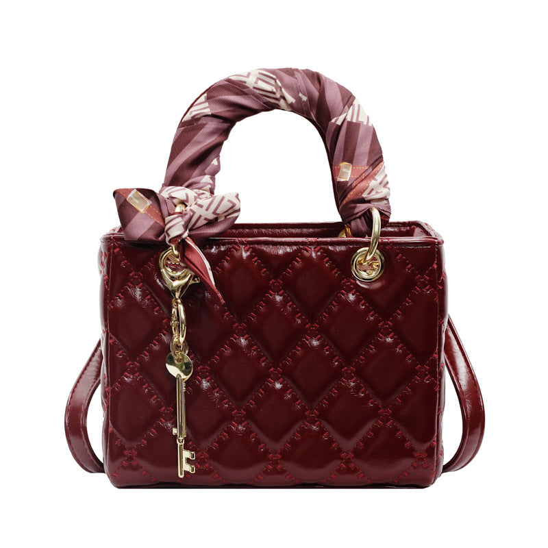 Fiorelle Women's Cannage-Embrace Bridal Tote - Spacious Convertible Bag in Passion Red | Vintage-Inspired Texture