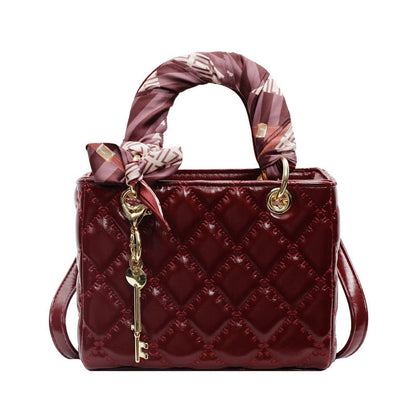 Fiorelle Women's Cannage-Embrace Bridal Tote - Spacious Convertible Bag in Passion Red | Vintage-Inspired Texture