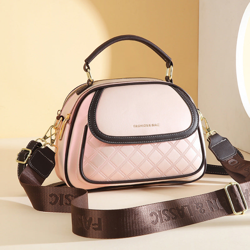 Fiorelle Women's Quilted Round Bag – Crossbody & Shoulder Mini Purse for Women
