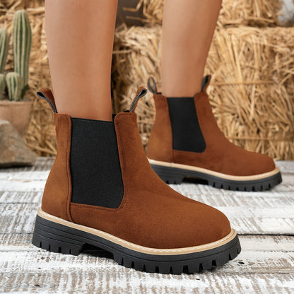 Fiorelle Women's ClassicKick Boots - Effortless Slip-On Ankle Boots with Chelsea Style (US 5-10.5)