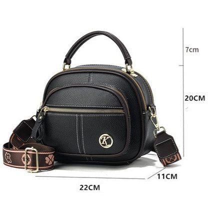 Fiorelle Women's Multi-Zip Compact Satchel — Premium Convertible Shoulder & Crossbody Bag with Curated Organization & Elevated Everyday Style