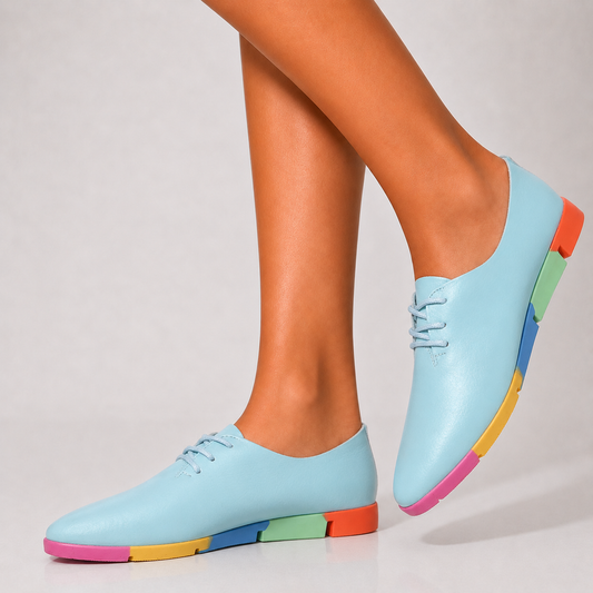 Clarissa Rainbow Leather Sneakers