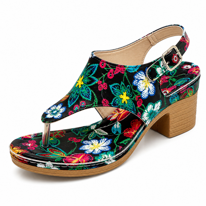 Camila Floral Heel Sandals