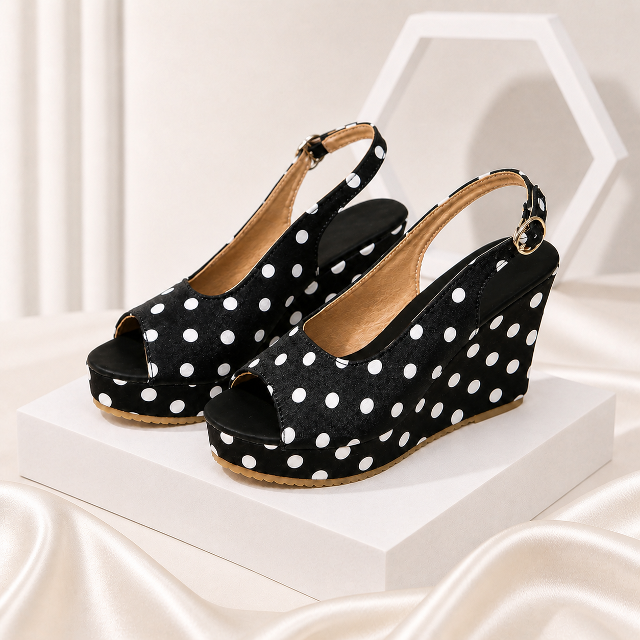 Dahlia Polka Dot Wedges