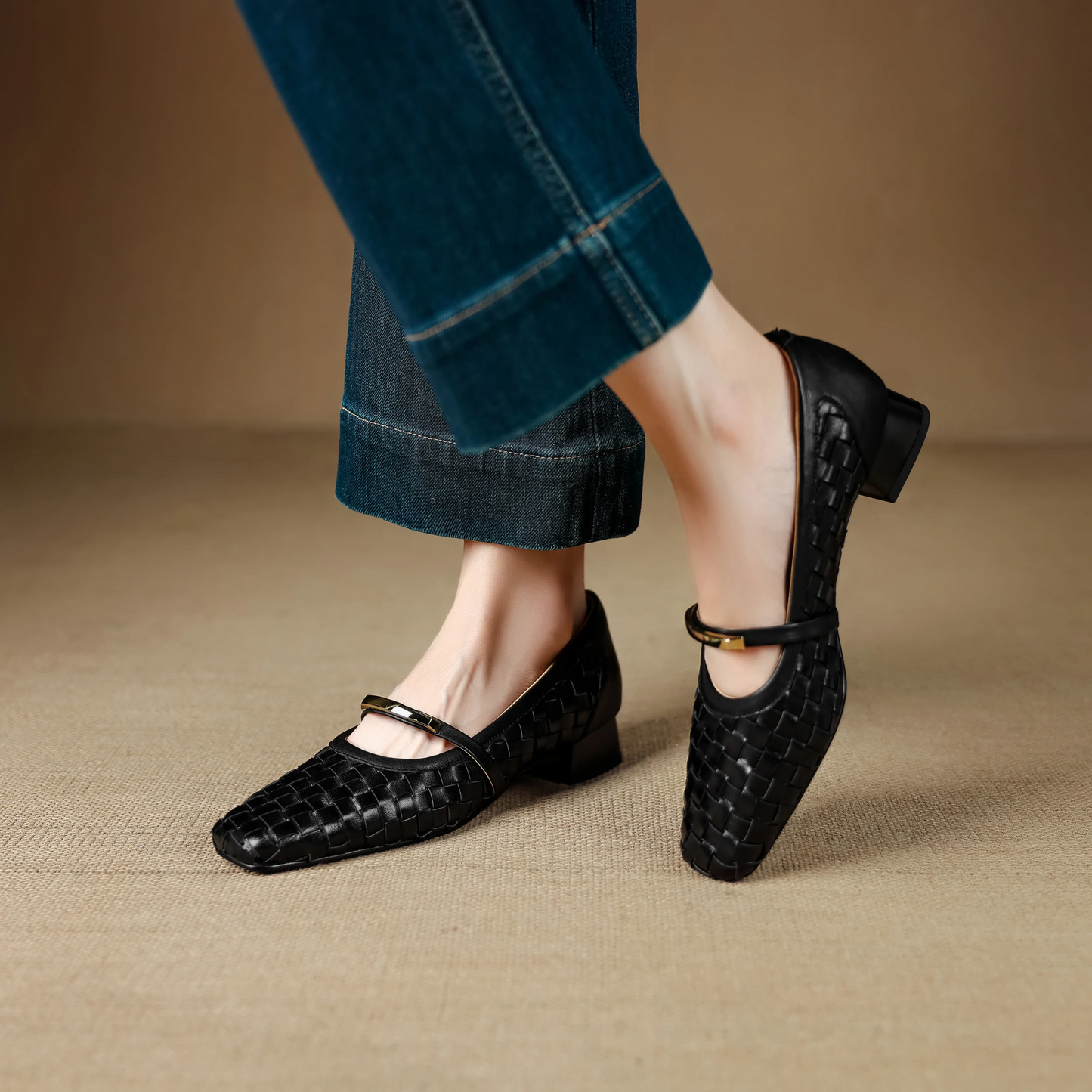 Ella Woven Mary Janes