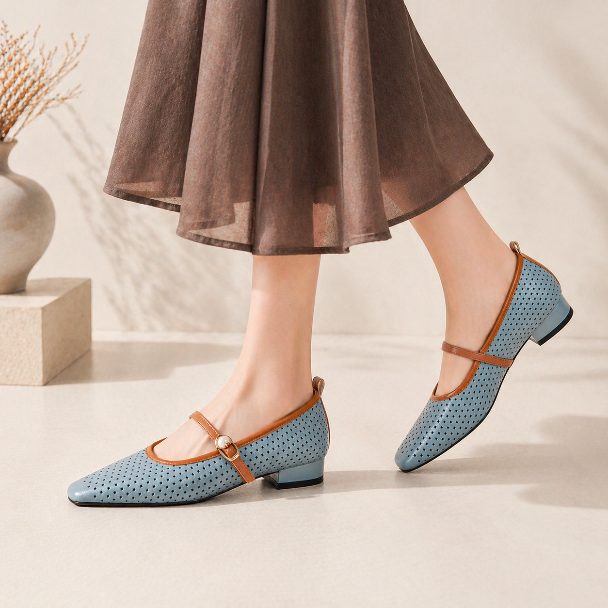 Elaine Leather Mary Janes
