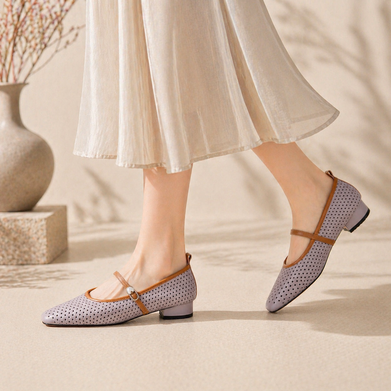 Elaine Leather Mary Janes