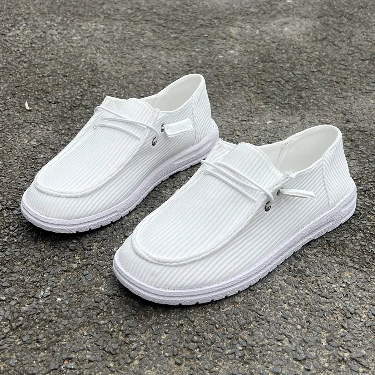 Fiorelle Large size casual shoes spring and autumn new flat-soled low-top loafers for women
