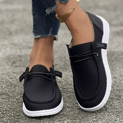 Fiorelle Large size casual shoes spring and autumn new flat-soled low-top loafers for women