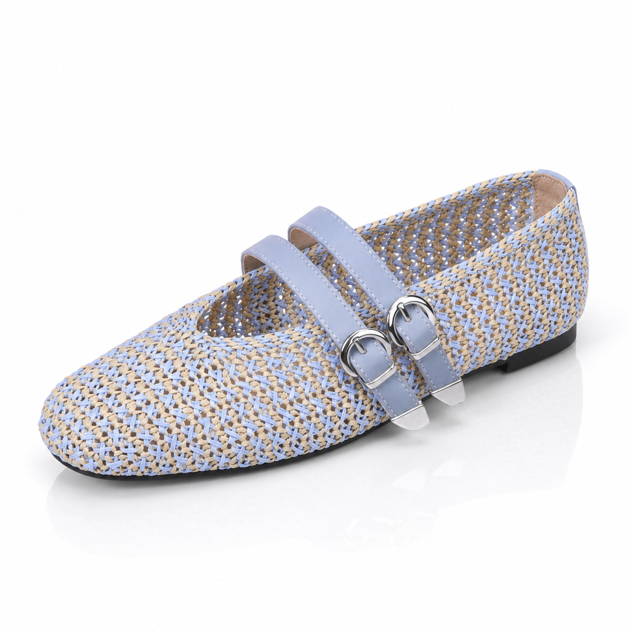 Olivia Double Strap Flats