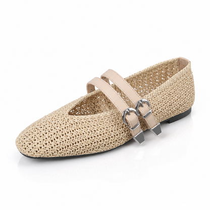 Olivia Double Strap Flats