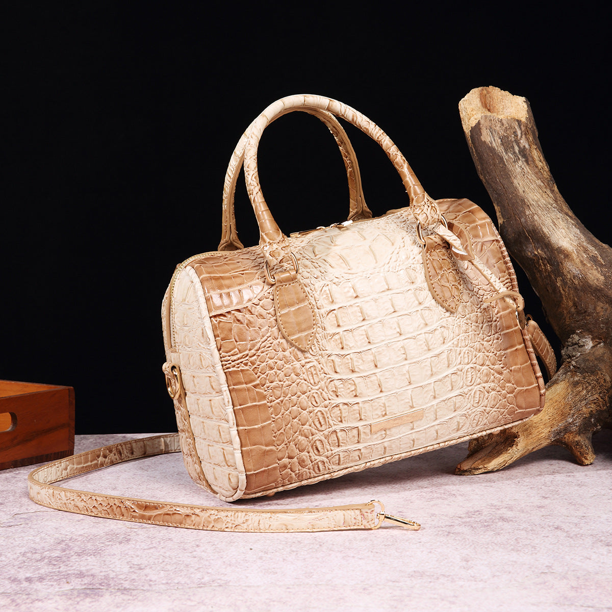 Fiorelle Women's Vintage Crocodile-Embossed Crossbody Bag – Travel-Ready Underarm Handbag