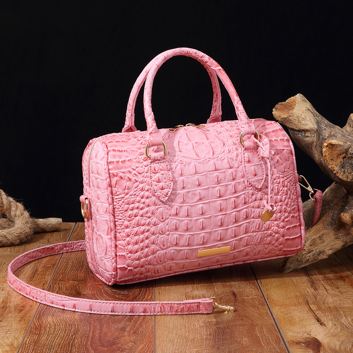 Fiorelle Women's Vintage Crocodile-Embossed Crossbody Bag – Travel-Ready Underarm Handbag