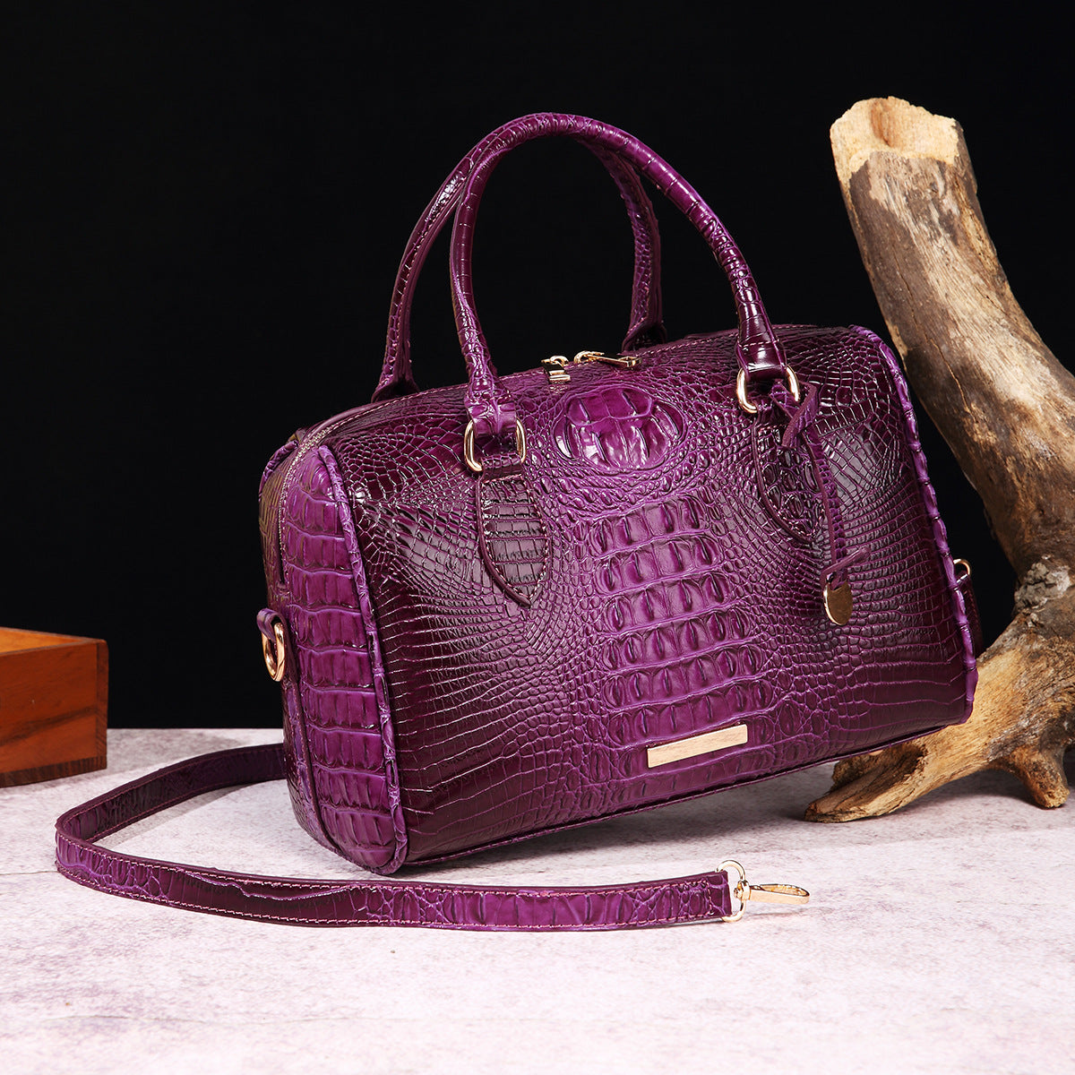 Fiorelle Women's Vintage Crocodile-Embossed Crossbody Bag – Travel-Ready Underarm Handbag