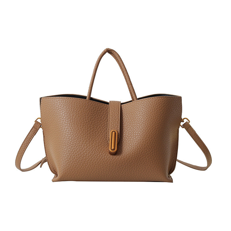 Fiorelle Women's Vintage Commuter Tote - XL Capacity Pebbled PU or Sueded Tote | Convertible Carry & Retro Design