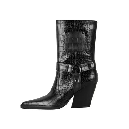 Westline Buckle Ankle Boots