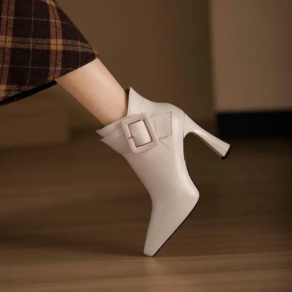 Aveline Buckle Heel Boots