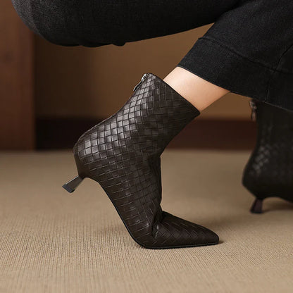 Milano Woven Ankle Boots