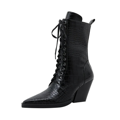 Westline Lace-Up Leather Boots