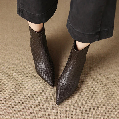 Milano Woven Ankle Boots