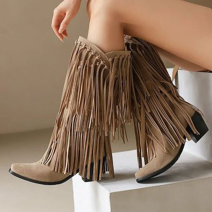 Savanna Fringe Tassel Boots