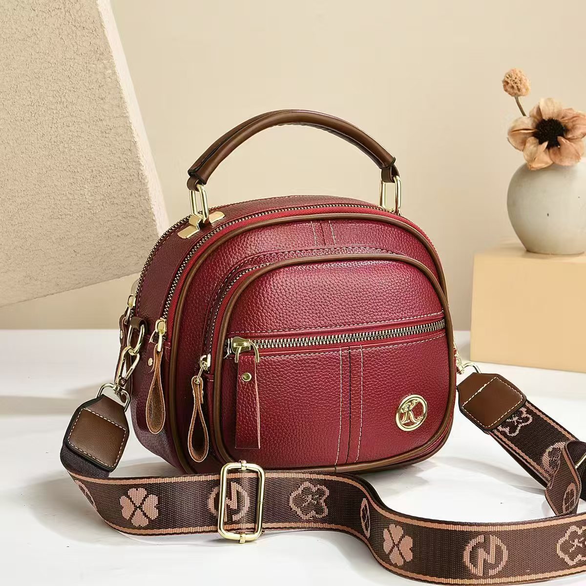 Fiorelle Women's Multi-Zip Compact Satchel — Premium Convertible Shoulder & Crossbody Bag with Curated Organization & Elevated Everyday Style