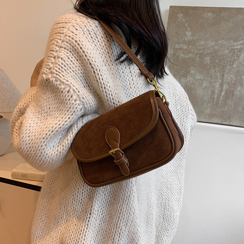 Fiorelle Women's Saddle Luxe Sling Bag - Matte Vintage Crossbody with Signature Buckle & Adjustable Wear