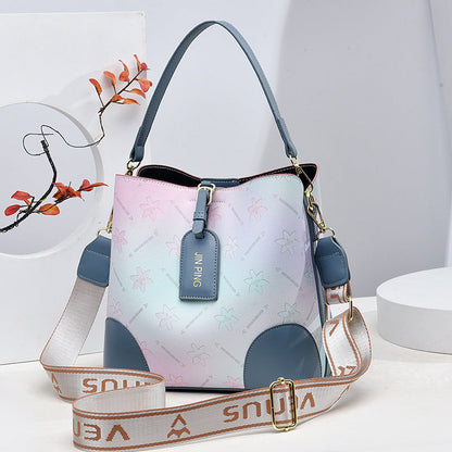 Fiorelle Women's Iridescent Prism Multi-Way Bucket Bag – Color-Shifting Rainbow Shoulder Crossbody Handbag