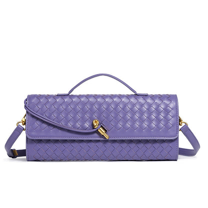 Fiorelle Women's Celestial Baguette Clutch - Kiss-Lock Woven Minaudière with Chain Strap