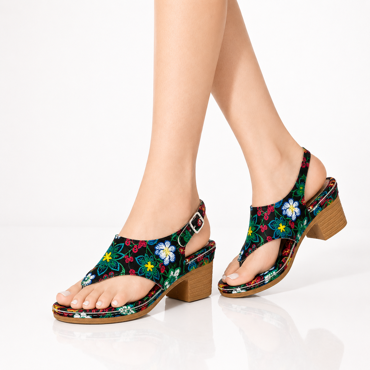 Camila Floral Heel Sandals