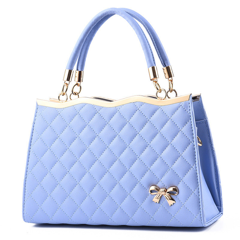 Fiorelle Women's Quilted Bow-Accent Structured Tote Bag – Oversized Shoulder & Crossbody Handbag for Women, Timeless Elegance