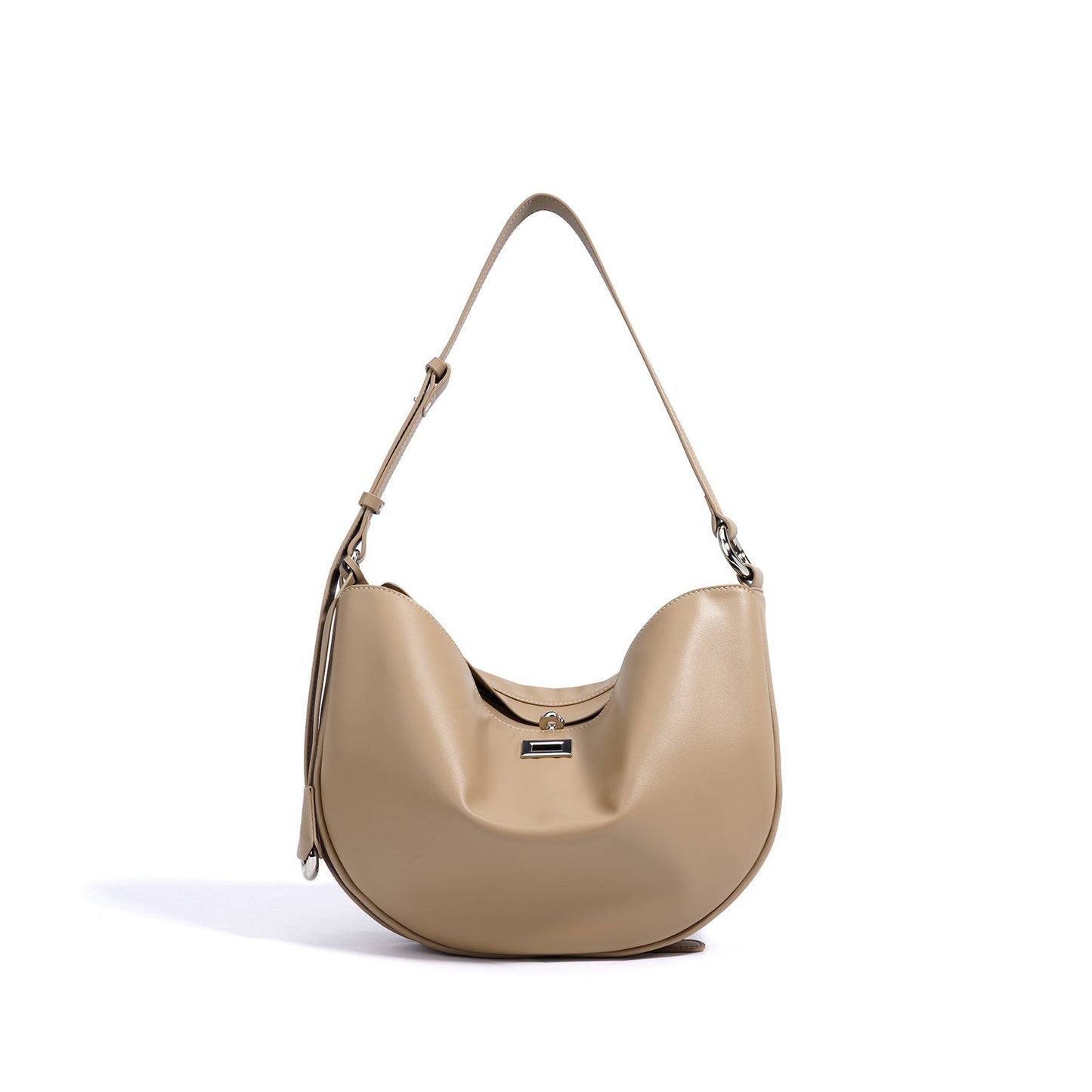 Fiorelle Women's Hush Rider Bucket — Genuine Leather Saddle Bag with Signature Lock Fastening & Convertible Shoulder Strap
