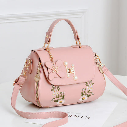 Fiorelle Women's Elegant Embroidered Flap Bucket Bag – Stylish Convertible Crossbody Shoulder Bag
