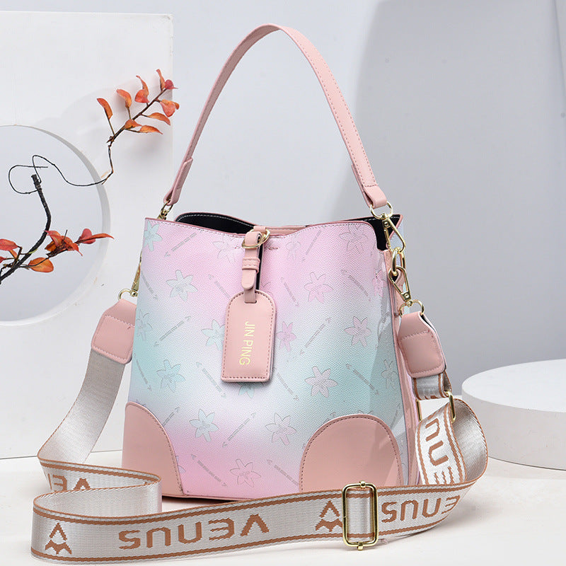 Fiorelle Women's Iridescent Prism Multi-Way Bucket Bag – Color-Shifting Rainbow Shoulder Crossbody Handbag