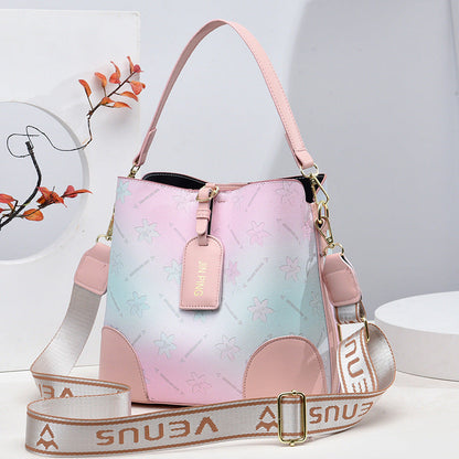 Fiorelle Women's Iridescent Prism Multi-Way Bucket Bag – Color-Shifting Rainbow Shoulder Crossbody Handbag