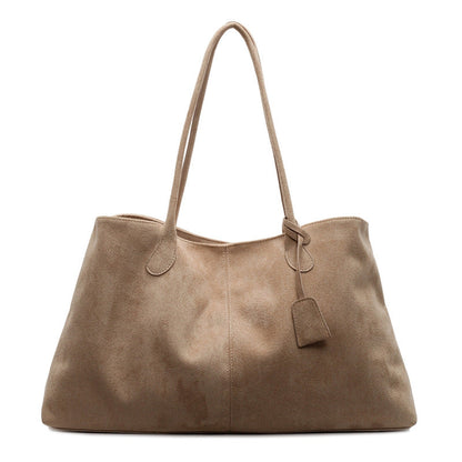 Fiorelle Women's  Luxe Suede Minimalist Tote Bag — Spacious Carryall with Curated Everyday Elegance