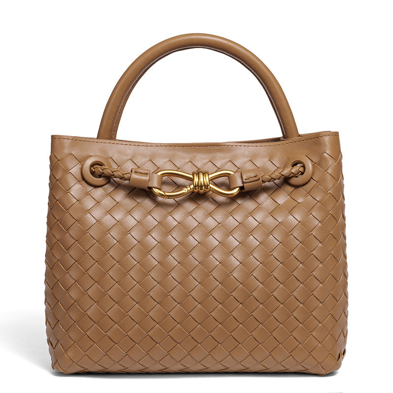 Fiorelle Women's Artisan Weave Tote - Expandable Crossbody with Butterfly Motif & Structured Silhouette